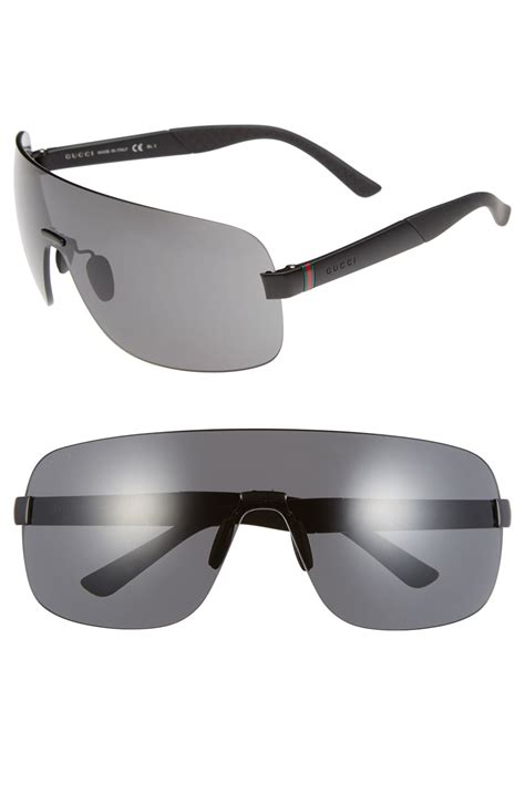 gucci white shield sunglasses|shield gucci sunglasses men.